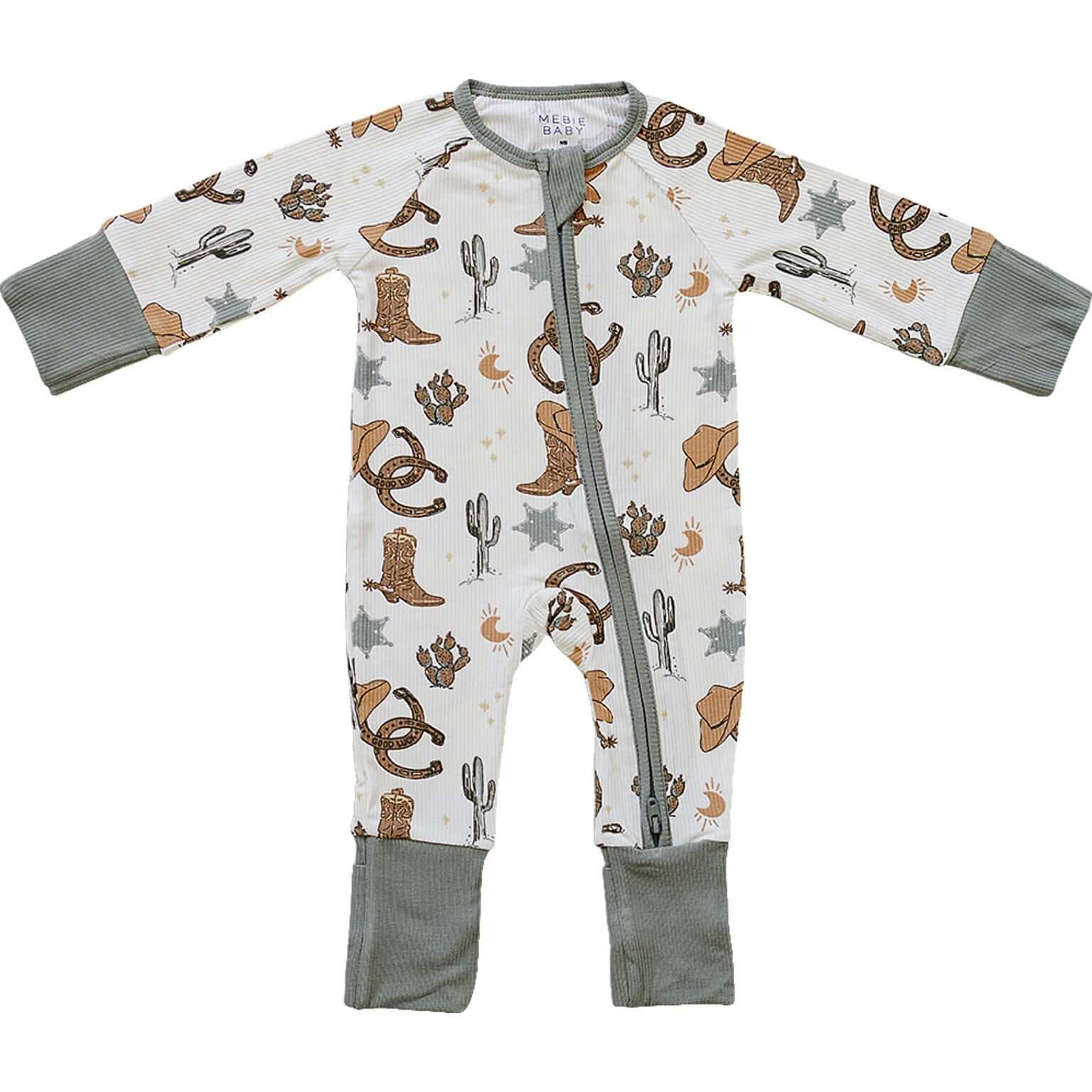 Outlaw Cowboy Ribbed Bamboo Zipper | Milk & Baby