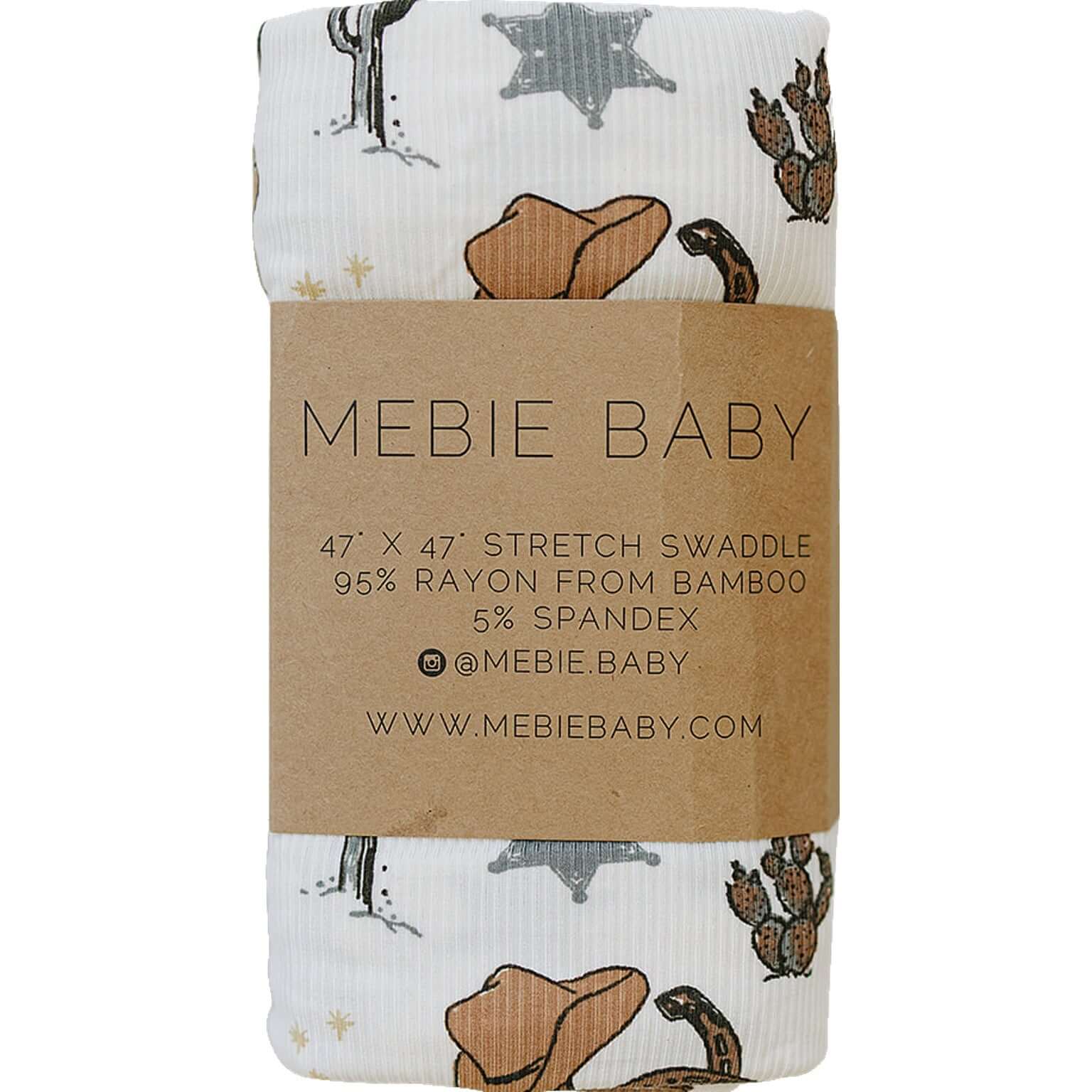 Outlaw Cowboy Ribbed Bamboo Stretch Swaddle | Milk & Baby