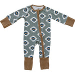 Southwest Aztec Ribbed Bamboo Zipper | Milk & Baby
