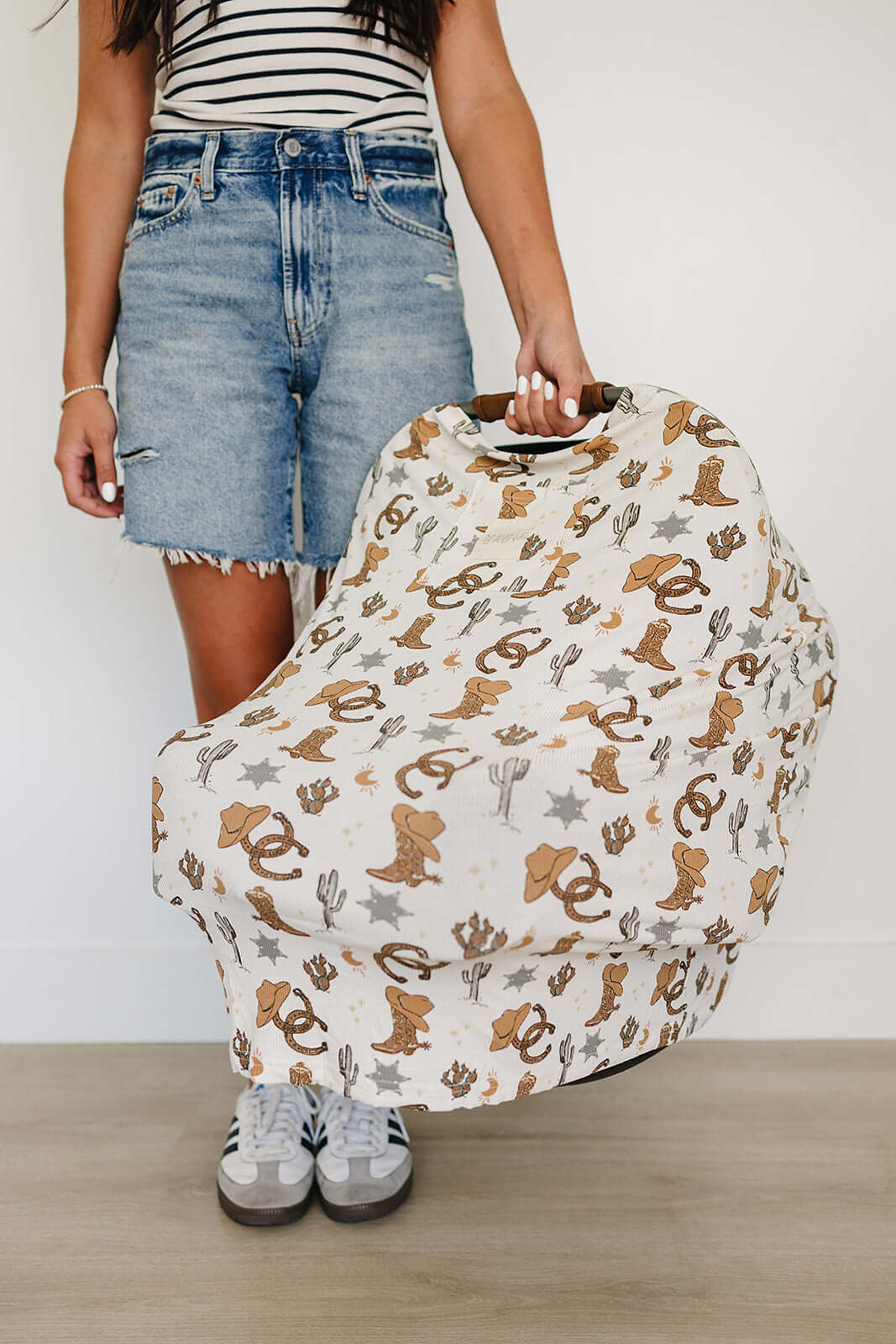 Outlaw Cowboy Ribbed Bamboo Multi-Use Cover | Milk & Baby