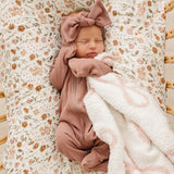 Dusty Rose Organic Cotton Ribbed Zipper