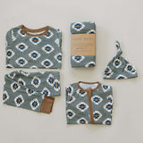 Southwest Aztec Ribbed Bamboo Newborn Knot Hat | Milk & Baby