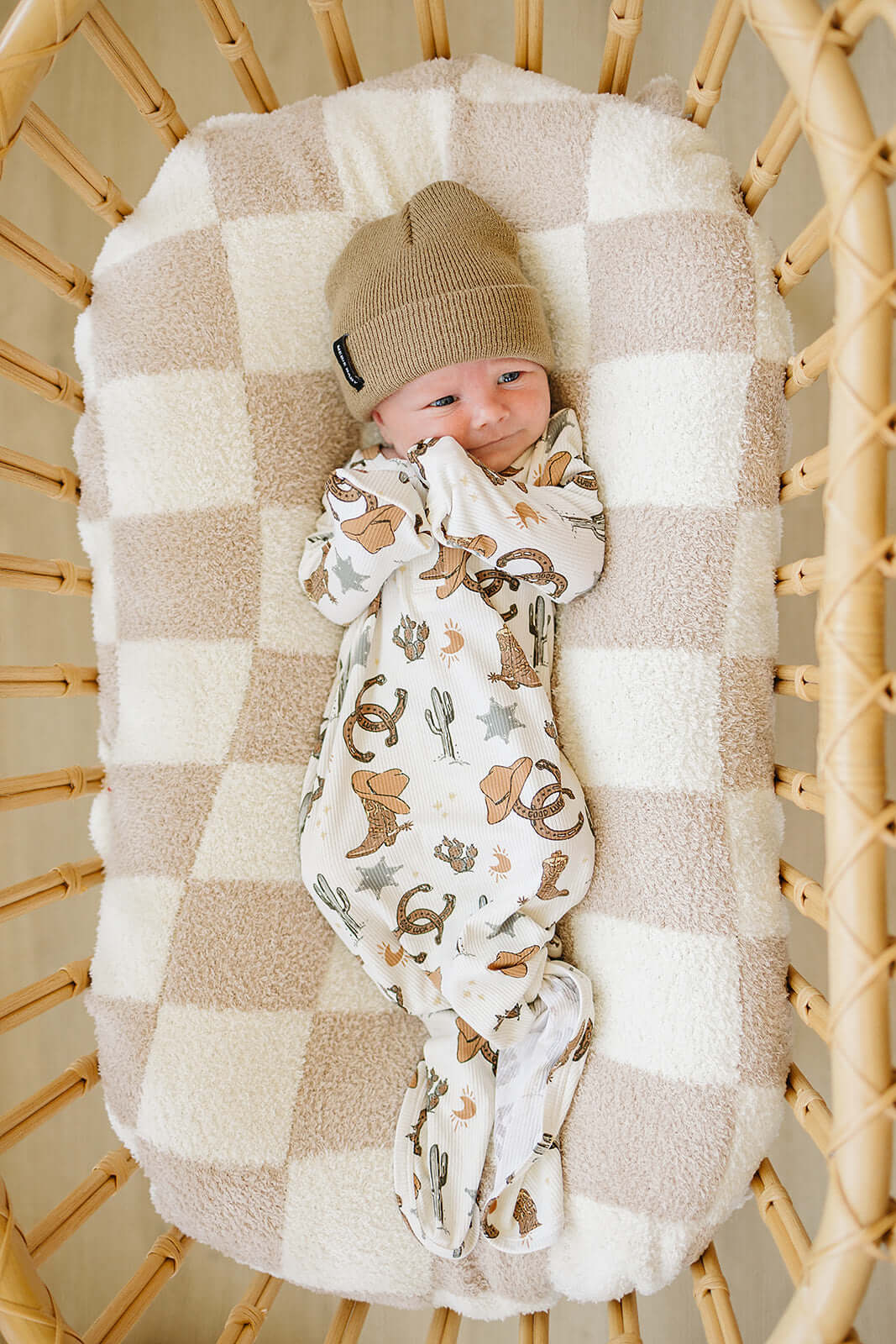 Outlaw Cowboy Ribbed Bamboo Knot Gown | Milk & Baby