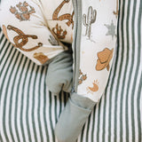 Outlaw Cowboy Ribbed Bamboo Zipper | Milk & Baby