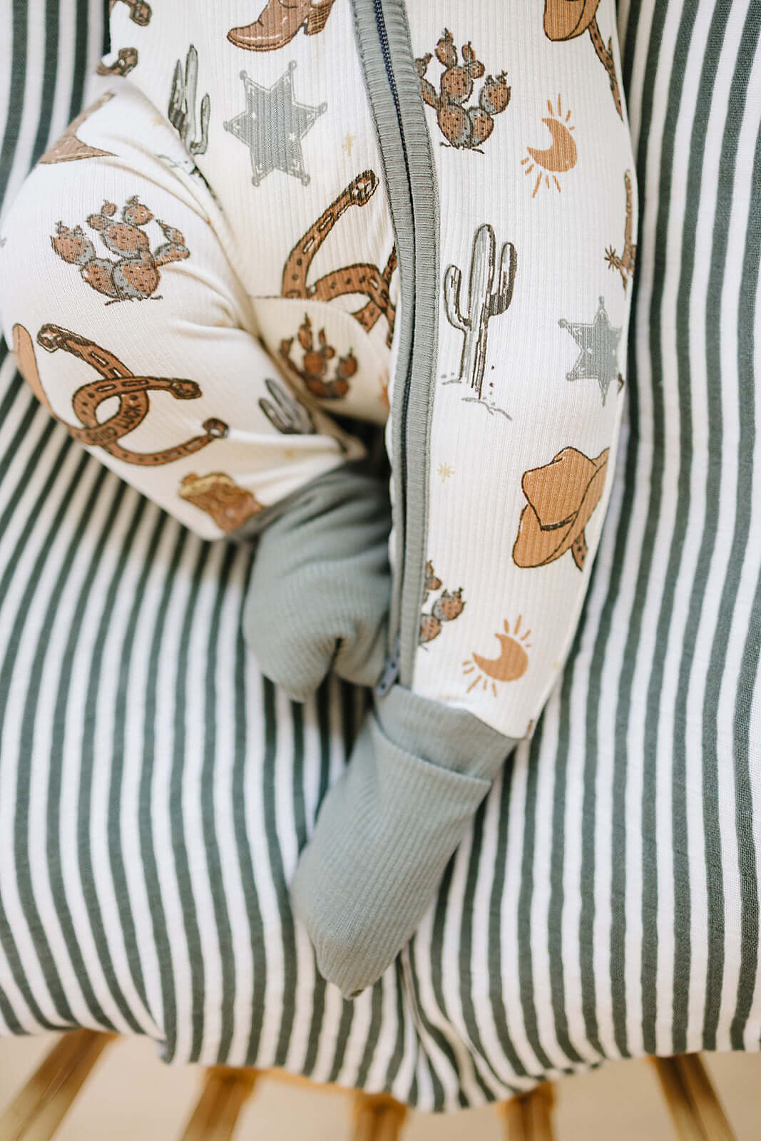 Outlaw Cowboy Ribbed Bamboo Zipper | Milk & Baby