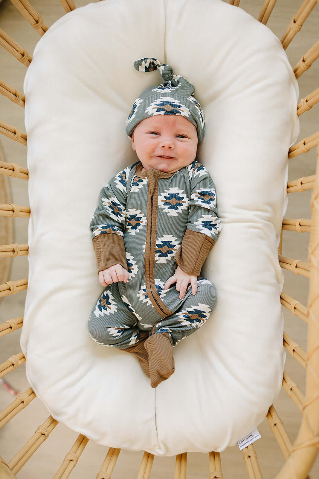 Southwest Aztec Ribbed Bamboo Zipper | Milk & Baby