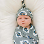 Southwest Aztec Ribbed Bamboo Stretch Swaddle | Milk & Baby