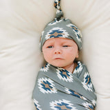Southwest Aztec Ribbed Bamboo Stretch Swaddle | Milk & Baby