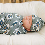 Southwest Aztec Ribbed Bamboo Stretch Swaddle | Milk & Baby