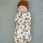 Outlaw Cowboy Ribbed Bamboo Stretch Swaddle | Milk & Baby