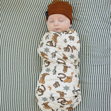 Outlaw Cowboy Ribbed Bamboo Stretch Swaddle | Milk & Baby