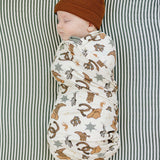 Outlaw Cowboy Ribbed Bamboo Stretch Swaddle | Milk & Baby