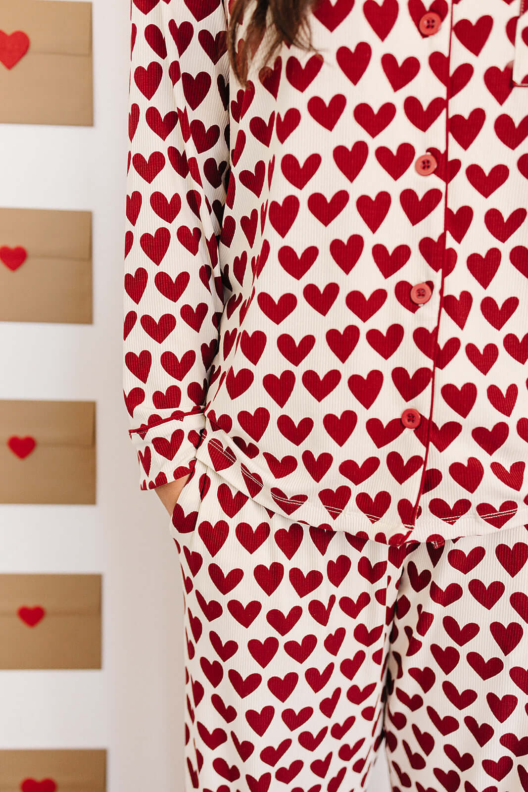 Adult Hearts Pajama Set | Milk & Baby