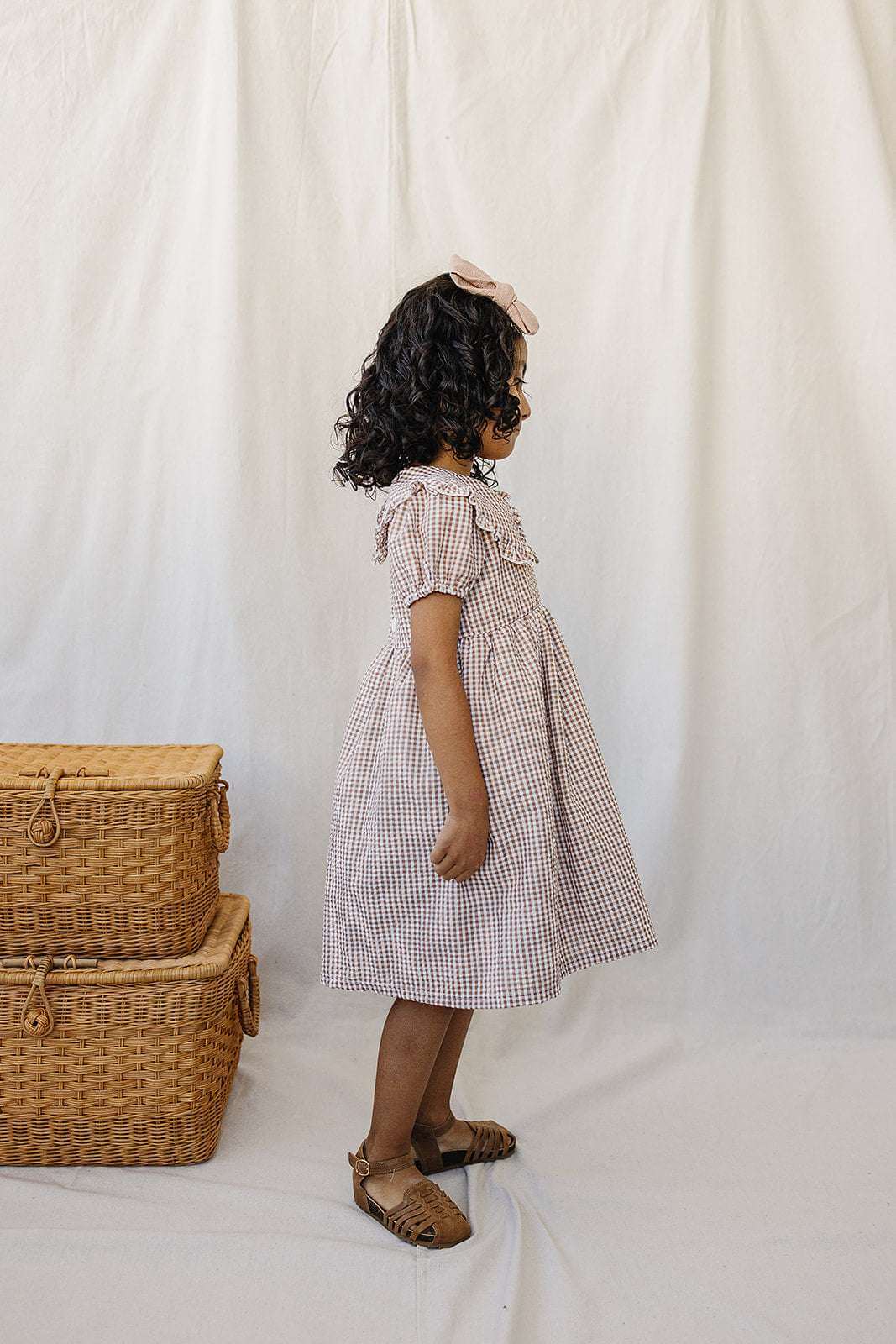 Gingham Peter Pan Collar Dress | Milk & Baby