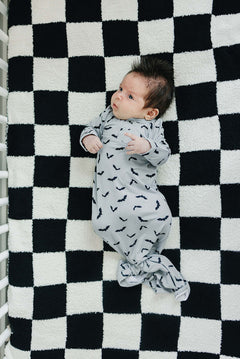 Bats Bamboo Knot Gown | Milk & Baby