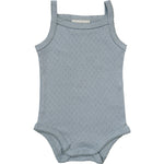 Dusty Blue Pointelle Tank Bodysuit | Milk & Baby