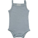 Dusty Blue Pointelle Tank Bodysuit | Milk & Baby
