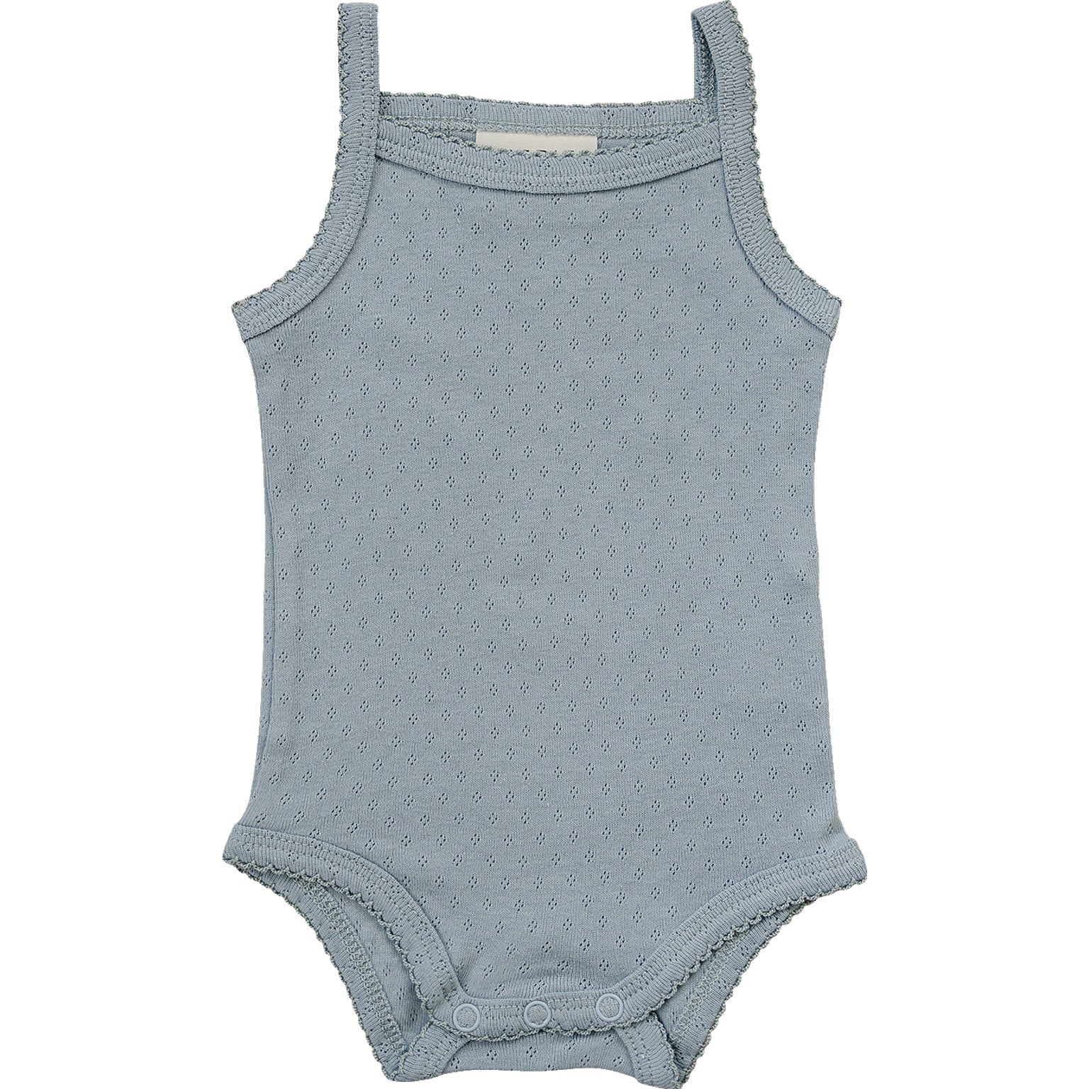 Dusty Blue Pointelle Tank Bodysuit | Milk & Baby