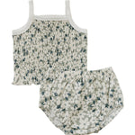 Ruched Floral Bloomer Set | Milk & Baby