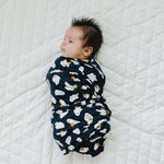 Ghosts Bamboo Stretch Swaddle | Milk & Baby