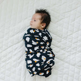 Ghosts Bamboo Stretch Swaddle | Milk & Baby