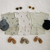 Palm Tree Button Short Set | Milk & Baby