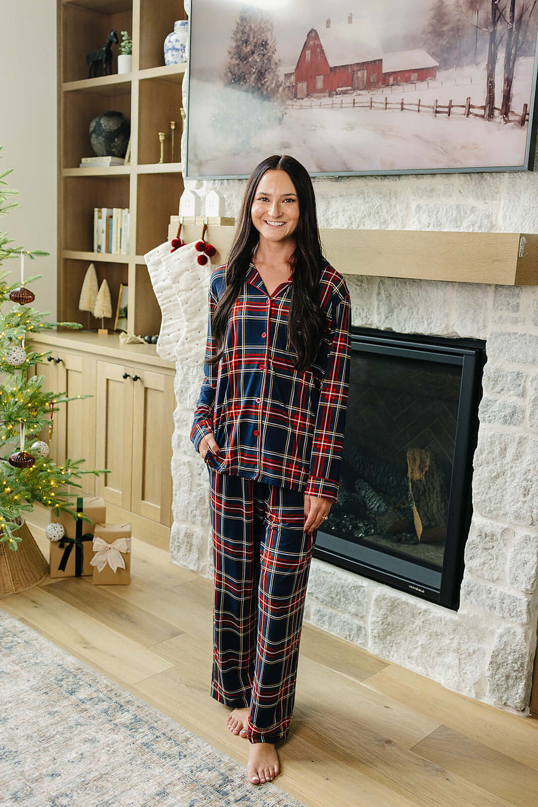 Christmas Plaid Pajama Set | Milk & Baby