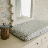 Blue Blossom Muslin Changing Pad Cover