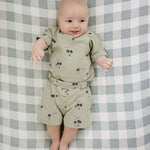 Palm Tree Button Short Set | Milk & Baby