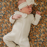 Vanilla Organic Cotton Ribbed Zipper