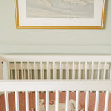 Vintage Pink Floral Muslin Crib Sheet
