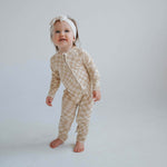 Wavy Checker | Bamboo Zip Romper | Milk & Baby