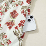 Floral Contrast Trim Frilled Neck Dress | Milk & Baby