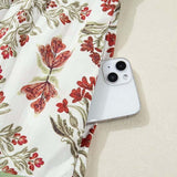 Floral Contrast Trim Frilled Neck Dress | Milk & Baby