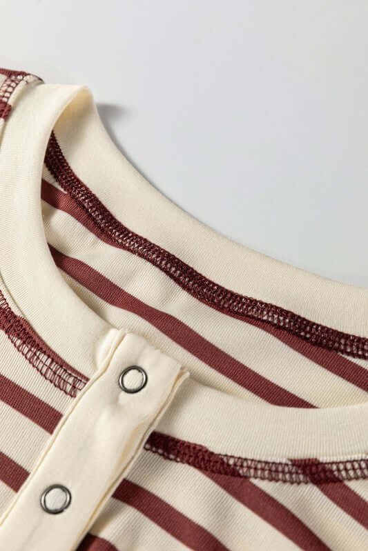 Stripe Half Buttoned Top | Milk & Baby