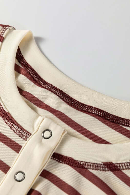 Stripe Half Buttoned Top | Milk & Baby