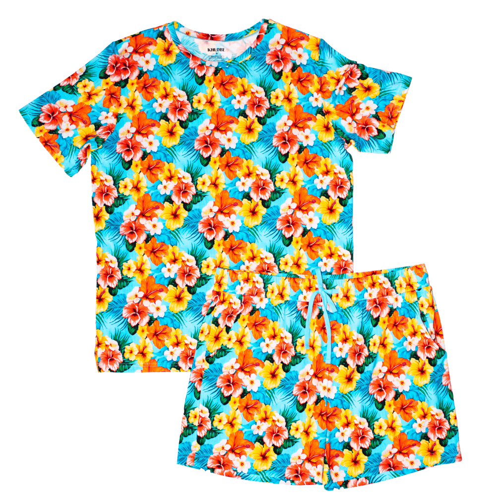 Tropical Dreams | Crew Neck Short Pajamas | Milk & Baby