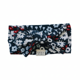 Americana Floral Ribbed Bamboo Head Wrap - Portrait