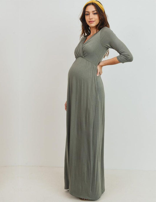 Ami Maternity & Nursing Maxi Dress - Milk & Baby 