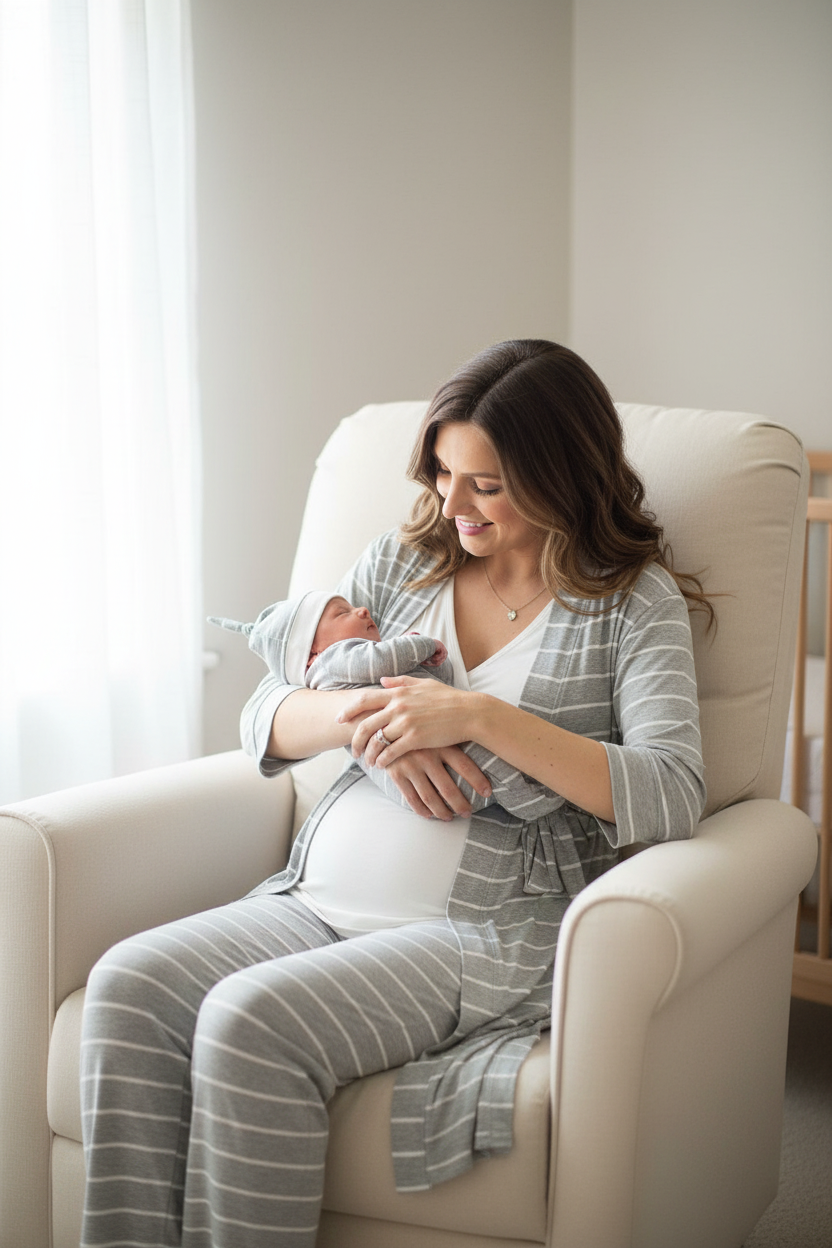 Analise 5-Piece Set Heather Grey Vertical Lifestyle Image - Chair