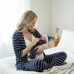 Analise 5-Piece Set Navy Stripe Vertical Lifestyle Image