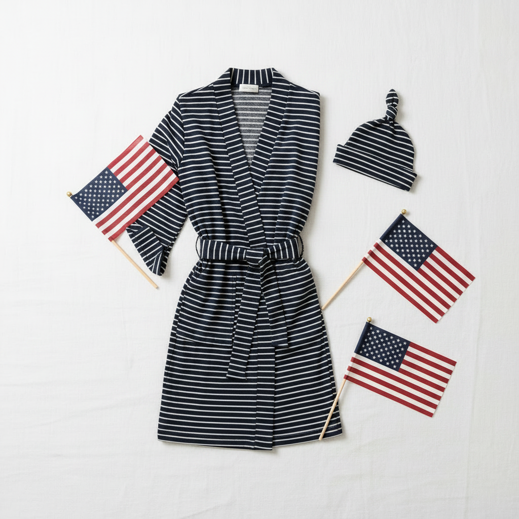 Analise Robe & Hat - 4th of July Flat Lay