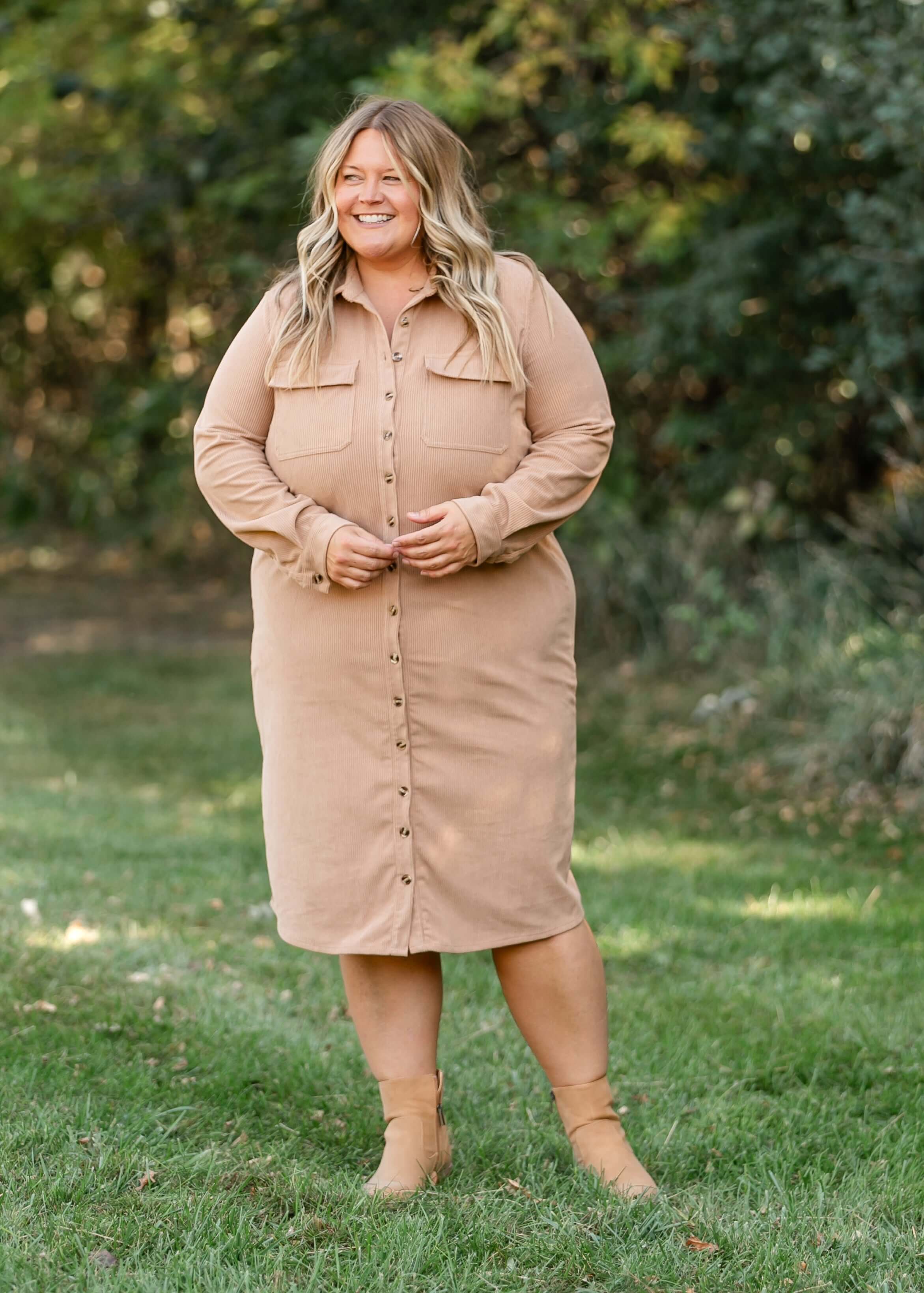 Anika Corduroy Shirt Dress | Milk & Baby