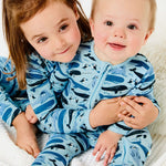 Soft & Stretchy Zipper Footie - Ocean Animals | Milk & Baby