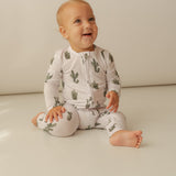 Cactus | Bamboo Zip Romper | Discover the ultimate Bamboo Zip Romper, designed for comfort and easy diaper changes. Perfect for sensitive skin and made from buttery-soft fabric. | Milk & Baby