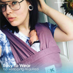 Baby K'tan Original Baby Carrier | Eggplant | Milk & Baby