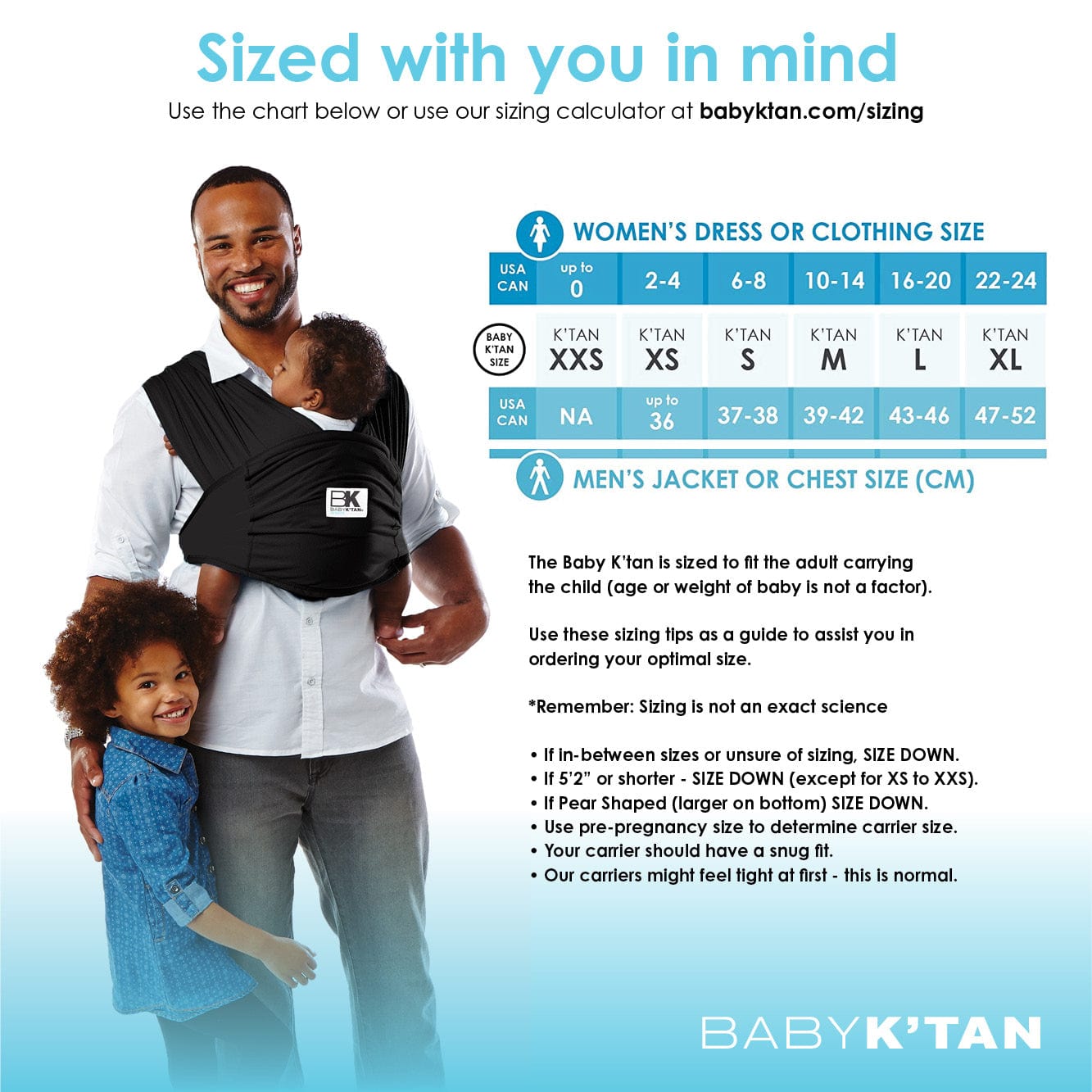 Baby K'tan Breeze Baby Carrier | Black | Milk & Baby