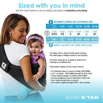 Baby K'tan Original Baby Carrier | Black | Milk & Baby