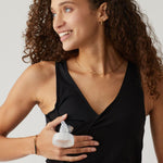 Back Snap Hands Free Nursing & Pumping Top in Onyx - Milk & Baby 