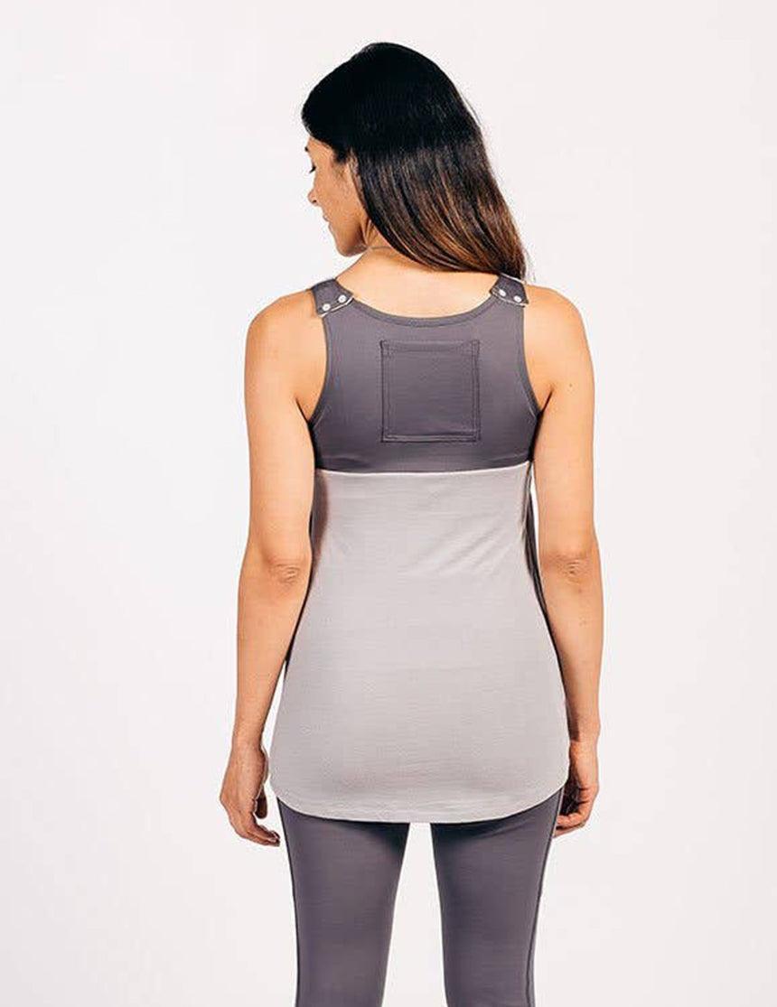 Back Snap Hands Free Nursing & Pumping Top in Sleet | Milk & Baby